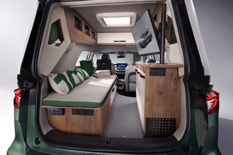 Tallboy Skoda Enyaq has everything but the kitchen sink