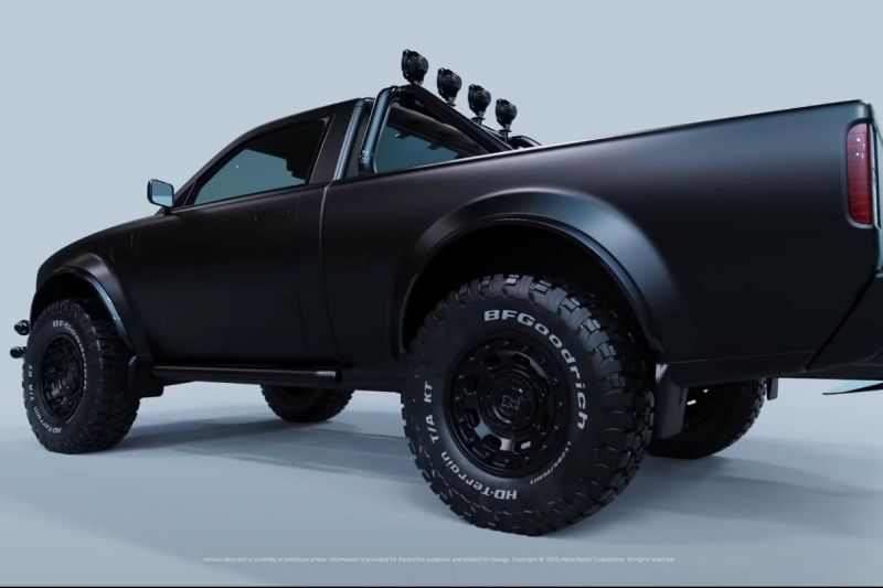 Electric car startup shows off its retro single-cab ute