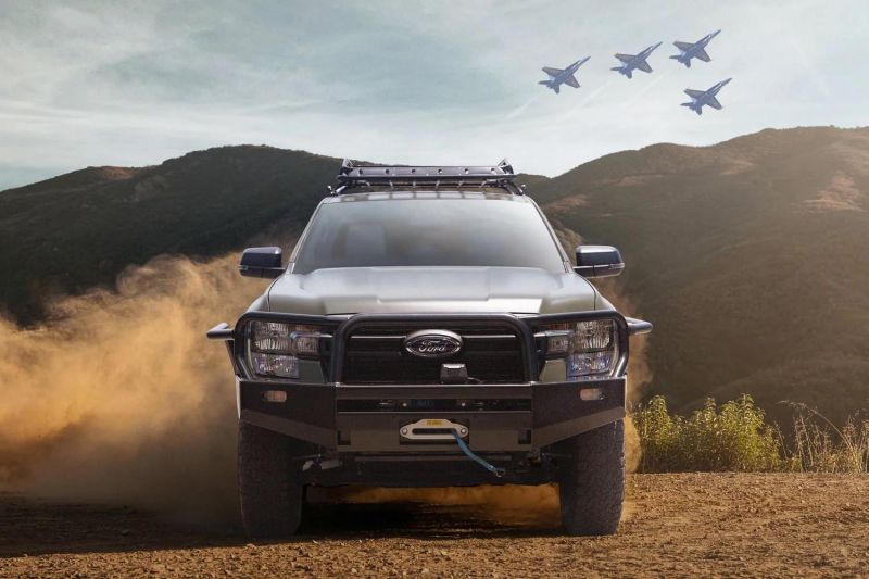 Electrified military Ford Ranger can tailgate the enemy silently