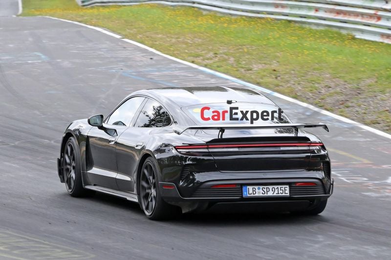 Hotter Porsche Taycan spied as Tesla Model S Plaid rival