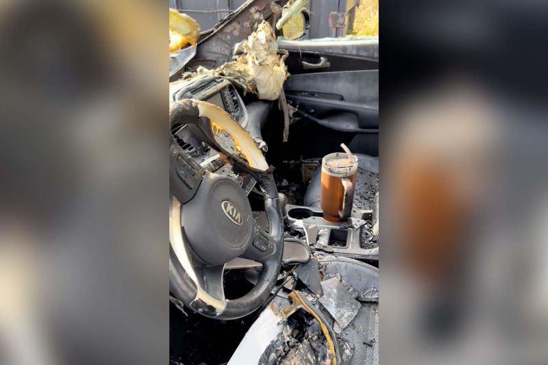 This cup survived a car fire, so its maker is buying the owner a new car