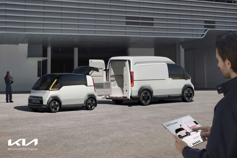 Kia reveals family of futuristic, modular electric vans, people movers