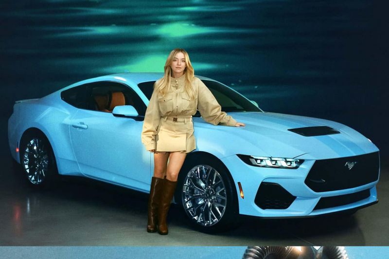 Sydney Sweeney and Ford pair on special Mustang prize