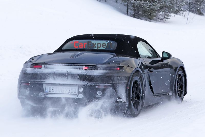 This is our best look yet at the Porsche 718 Boxster electric car
