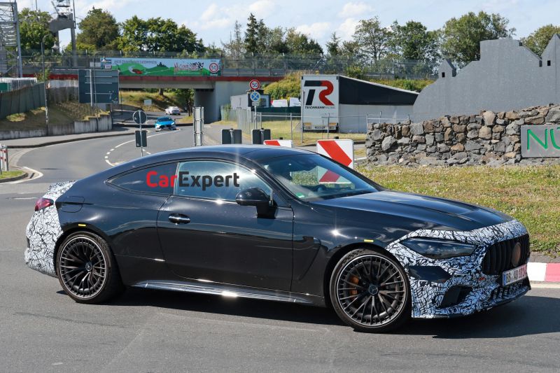 Mercedes-AMG CLE 63 2025: Coupe spotted hints at return of V8 engine