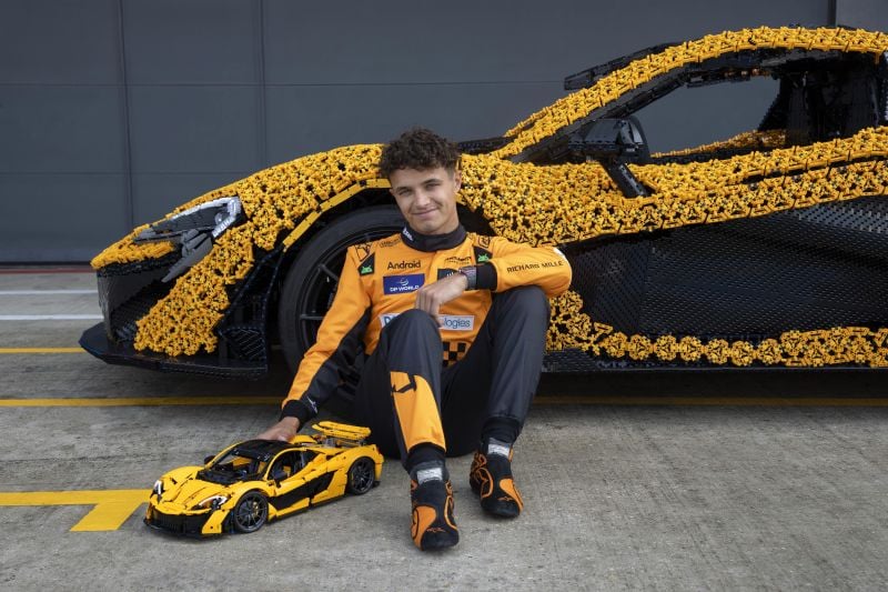 Lego McLaren P1: Life-sized hypercar laps F1 track