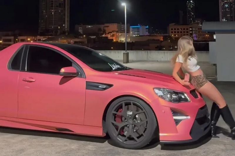 Pink HSV Maloo injures influencer in TikTok trend gone wrong