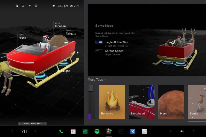 Tesla's latest update boosts safety and festive cheer