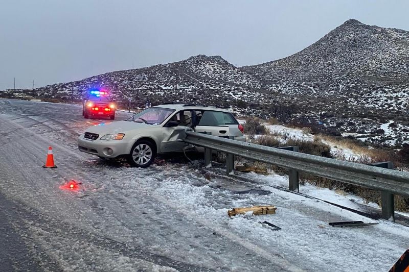 Subaru driver lucky to be alive after guardrail impales her Outback