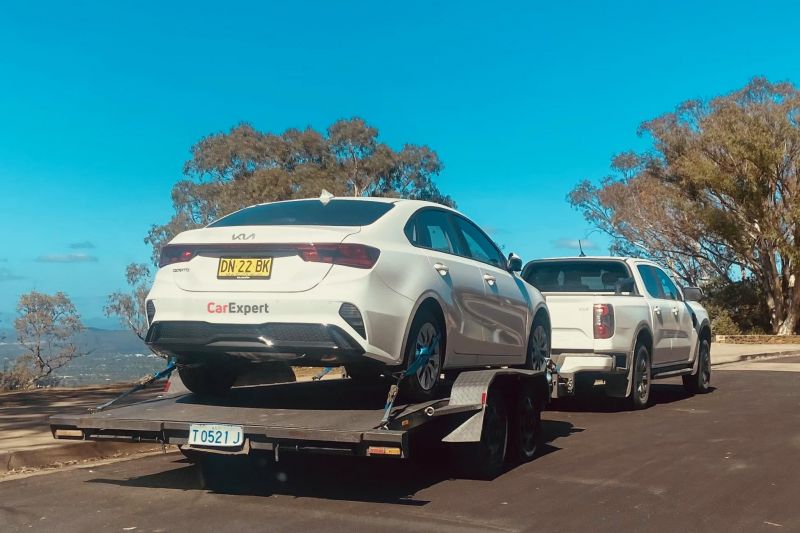 2025 Kia Tasman spotted tow-testing against Ford Ranger