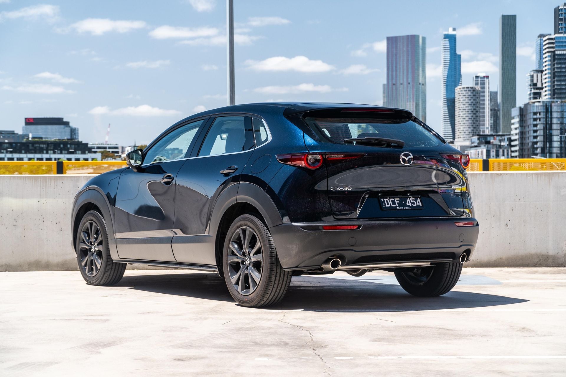 2025 Mazda CX-30 front view showing its sculpted, premium-inspired design lines