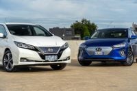 2020 Hyundai Ioniq Premium and Nissan Leaf compared
