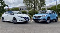 2021 MG ZS EV v Nissan Leaf 40kWh comparison