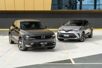 2021 Mazda MX-30 G20e Touring v Toyota C-HR Koba Hybrid comparison