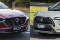 2023 Toyota Corolla Cross Atmos v Mazda CX-30 Astina specs comparison