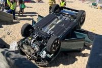 Kia Seltos goes sunbathing upside down on busy beach
