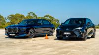 MG 4 XPower v BMW i7 M70 drag race! Bargain hot hatch battles super sedan