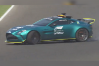 Aston Martin F1 safety car crash caught on camera