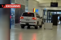 Man re-enacts Blues Brothers scene with LandCruiser in Melbourne shopping centre