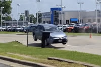Watch: Speed bump caused by hot weather sends Toyota Corolla flying