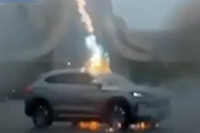 BYD EV and its driver survive being struck by lightning three times