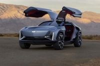 Cadillac’s sleek, high-performance EV coupe concept has a sandstorm mode
