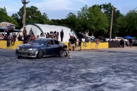 Holden Commodore hoon in the US lucky to be uninjured, still have pants after silly stunt