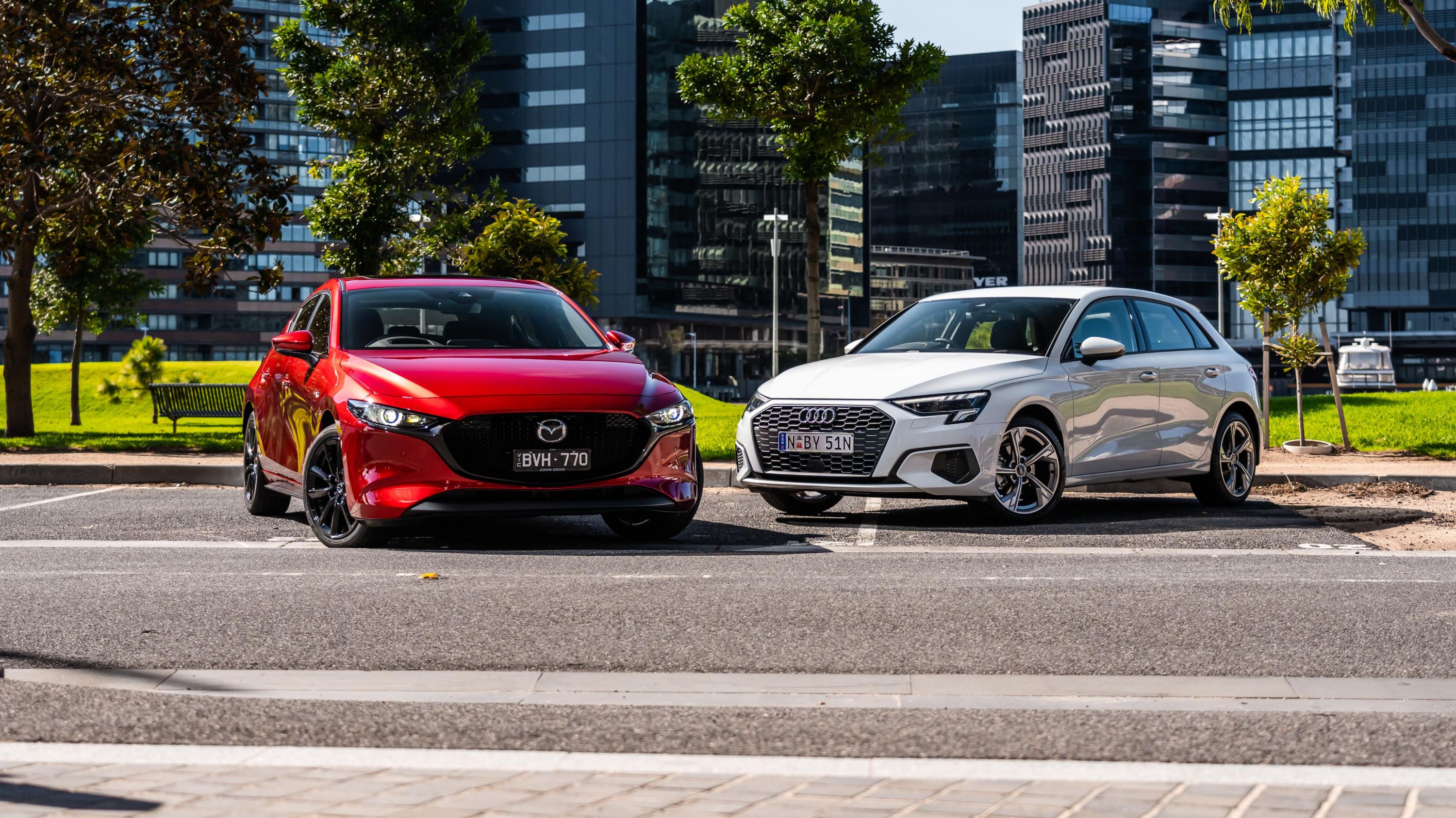 Audi A3 gegen Ford Focus und Mazda 3 im Test