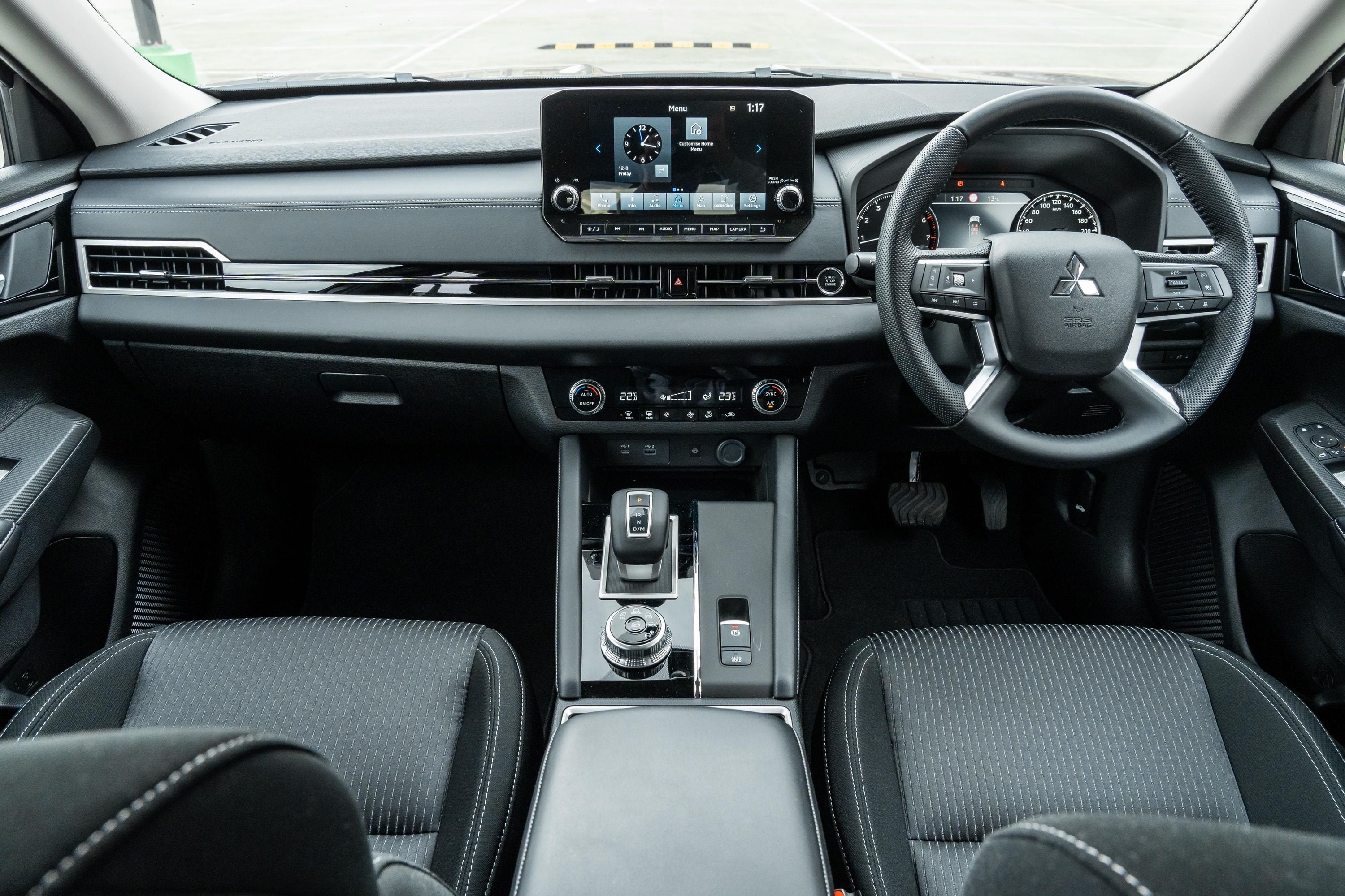 Accessorypart FLY Model Dakdrager 3 Staven - Compatibel Met Mitsubishi Outlander 2 2007-2012 Zwart Aluminium