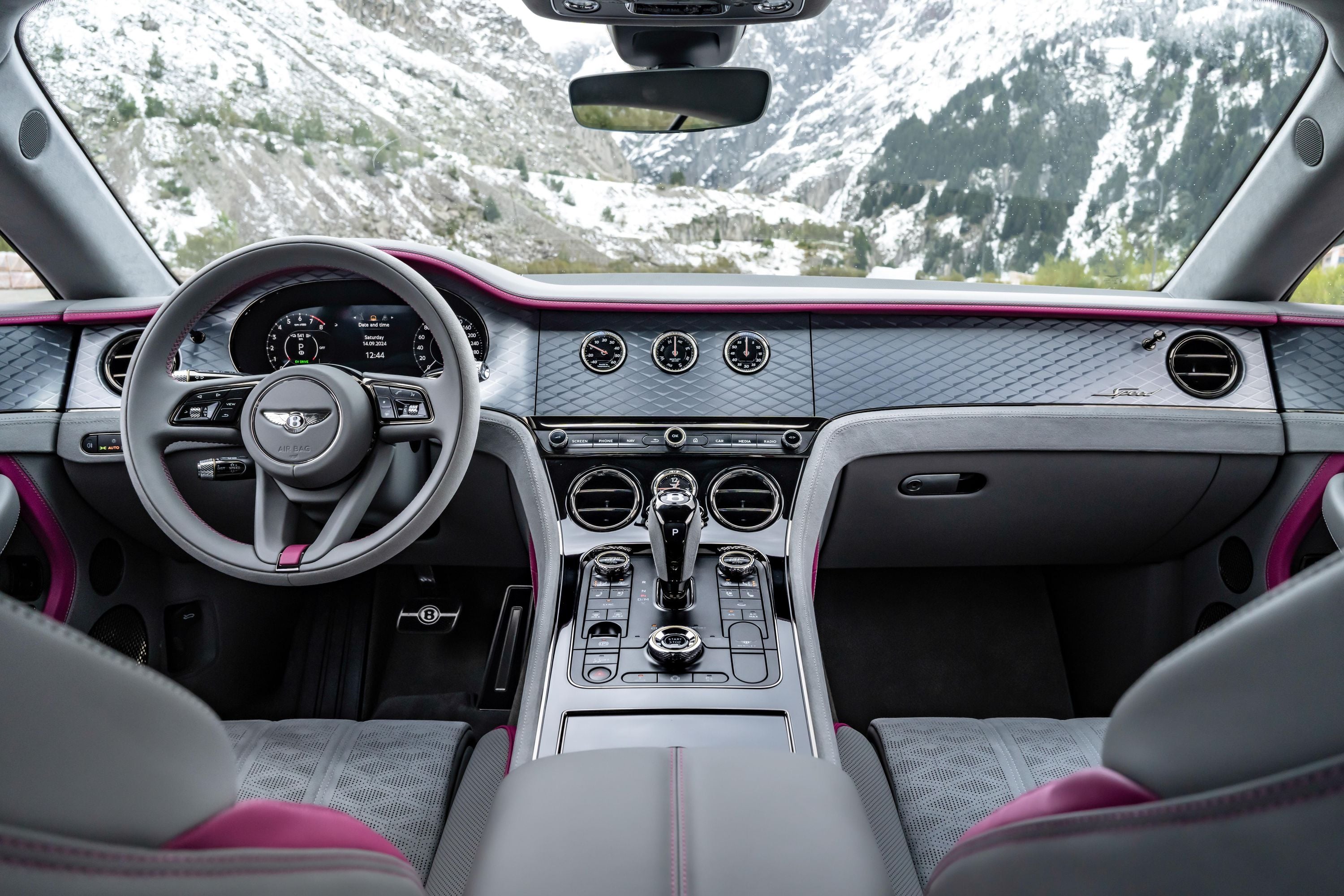 4 Cache-Moyeux Pour Bentley Continental GT/GTC/Flying Spur/Bentayga 69mm - Autocollants/Clips Noirs