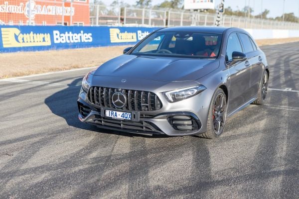 Hero image of a new Mercedes-AMG A45 available with CarExpert deals.