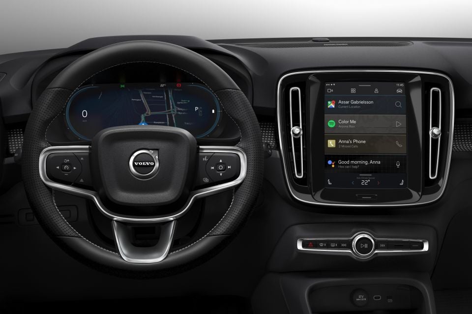 Volvo XC40 with Android Automotive as the entire infotainment system, including cockpit display (coming soon)