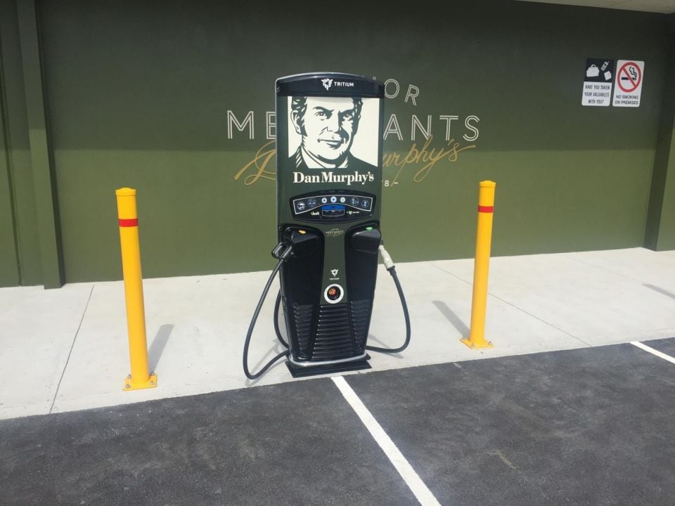 Pictured: Tritium hasn’t forgotten its roots, as this charger at a Dan Murphy’s bottle shop shows