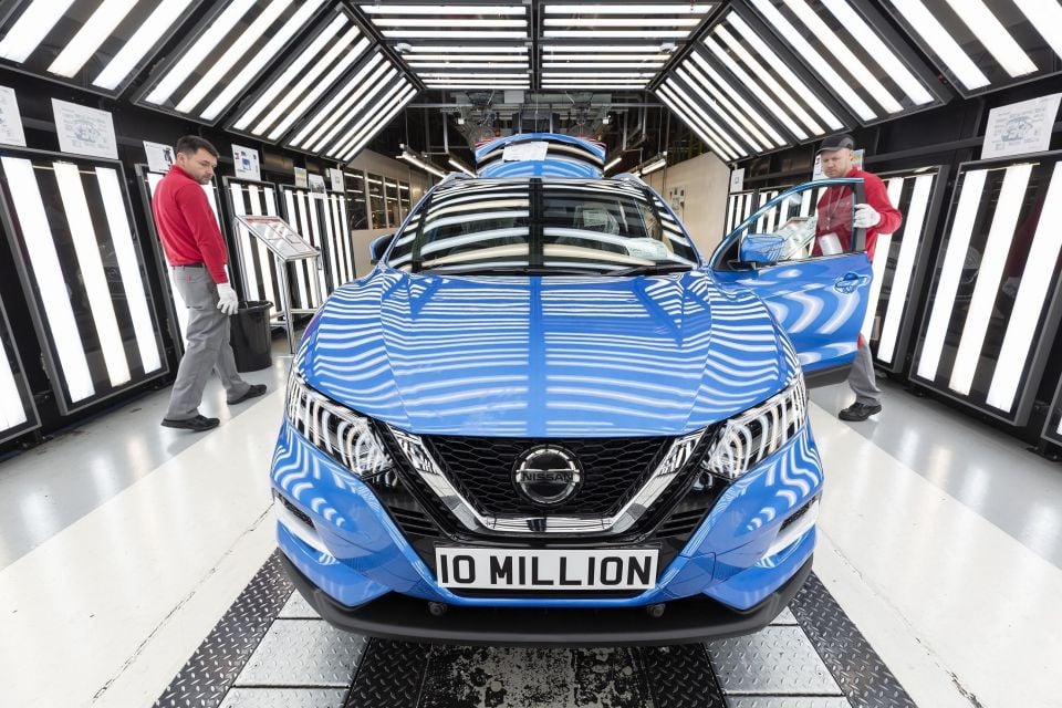 Above: Nissan Qashqai production at Sunderland, UK