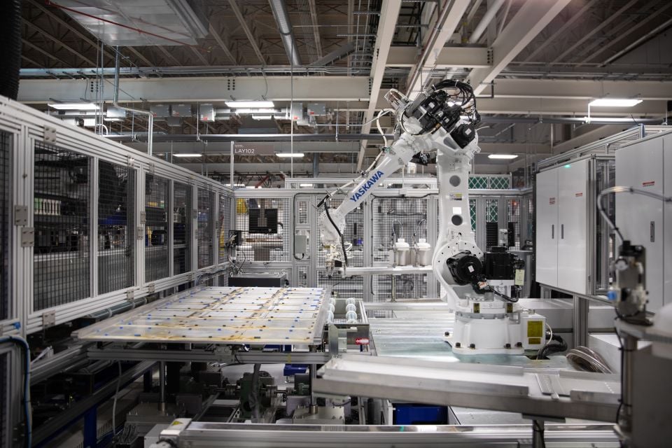 A Tesla gigafactory