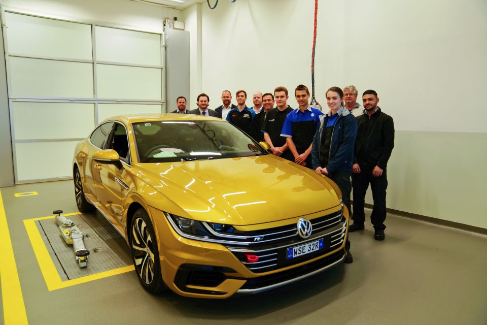 VW Australia apprentices with the Arteon eventually turned into a powered-up racer as part of the brand’s training program