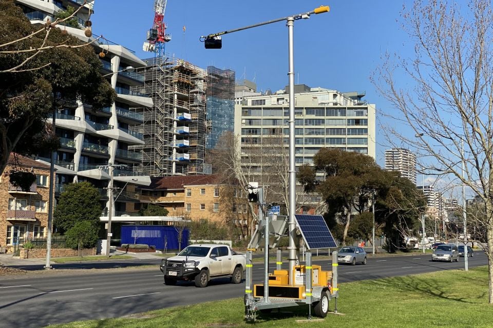 A portable mobile phone detection camera in Melbourne