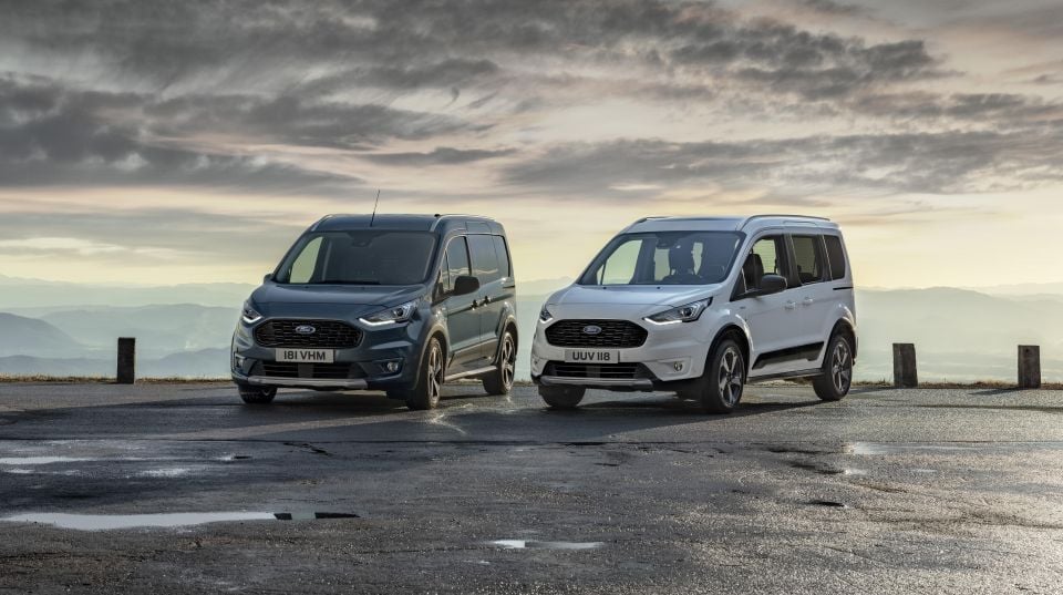 Current UK-sold Ford Transit Connect Active (left) and Toureno Connect Active (right)