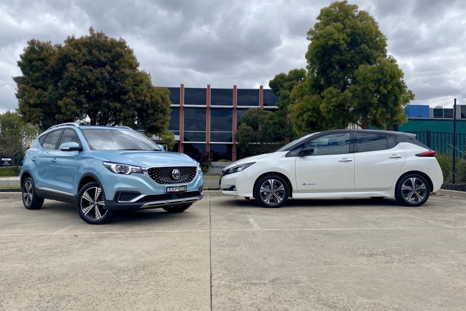 Outgoing MG ZS EV v Nissan Leaf