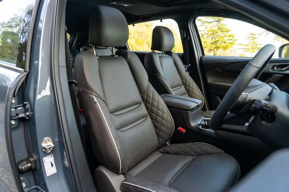 The more luxurious cabin of the current CX-9 Azami LE