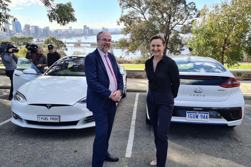 Pictured: Energy Minister Bill Johnston and Environment Minister Amber-Jade Sanderson