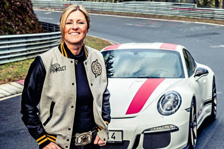 Pictured: The late, legendary Sabine Schmitz at the Nürburgring