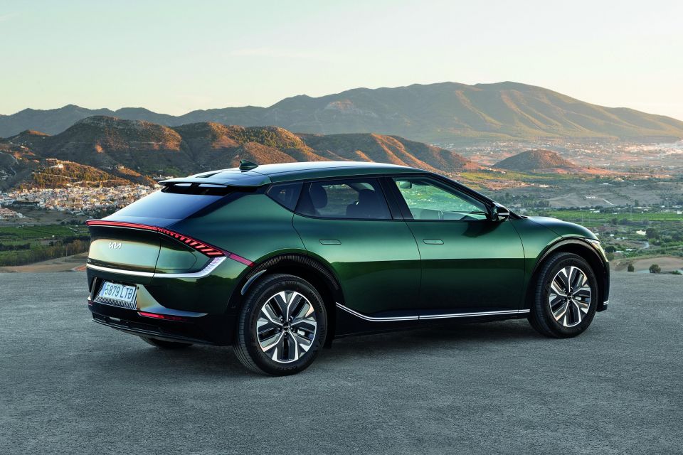 Kia EV6 in Deep Forest Green