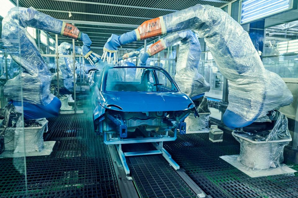 A Fiat 500e at Mirafiori