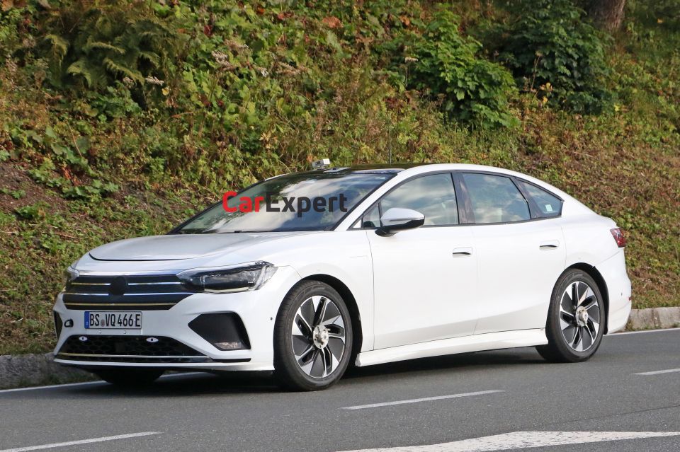 Pictured: Spied Volkswagen electric sedan prototype