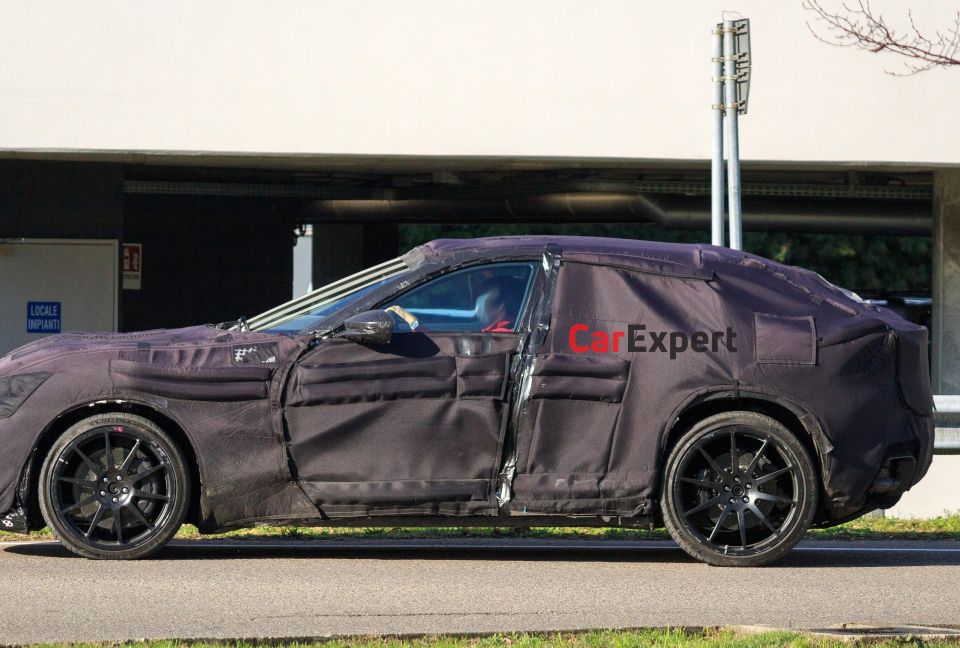 Pictured: spied Ferrari Purosangue prototype