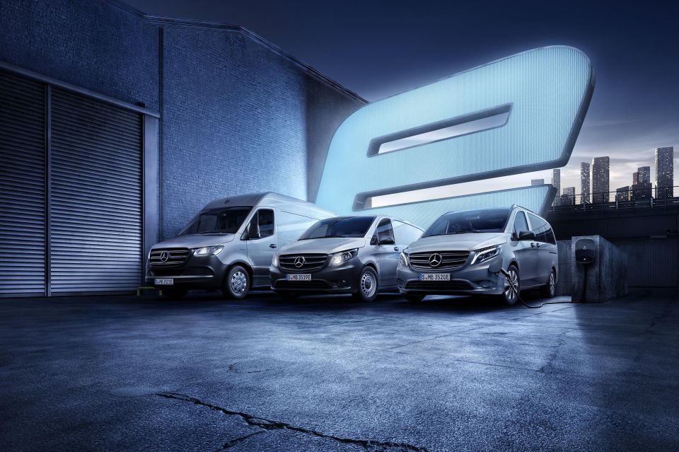 Pictured: Mercedes-Benz’s current electric van range