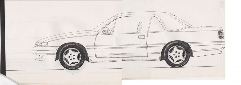 Holden Monaro Convertible prototype sketch