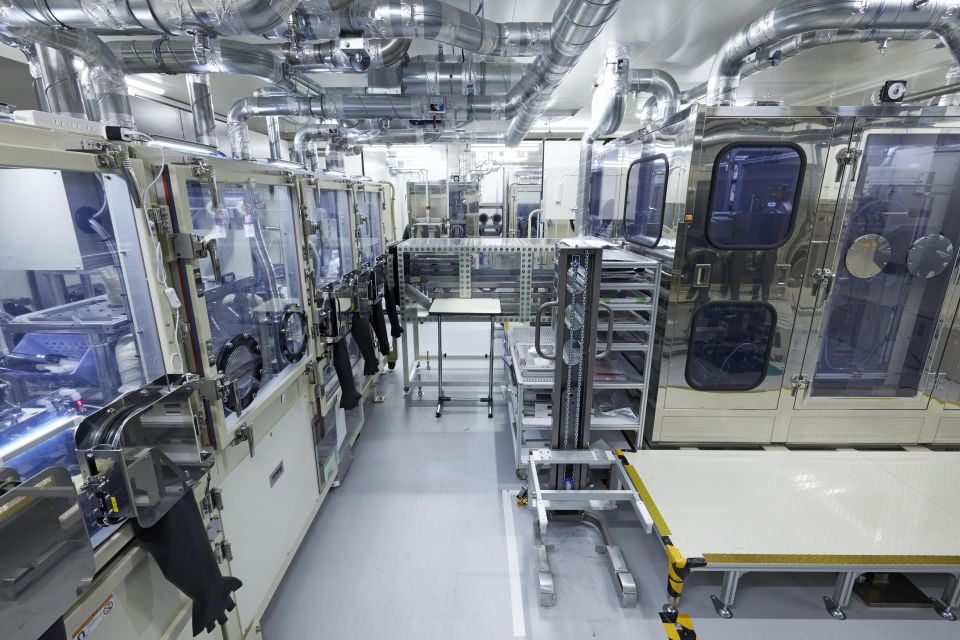 Nissan prototype solid-state battery production facility
