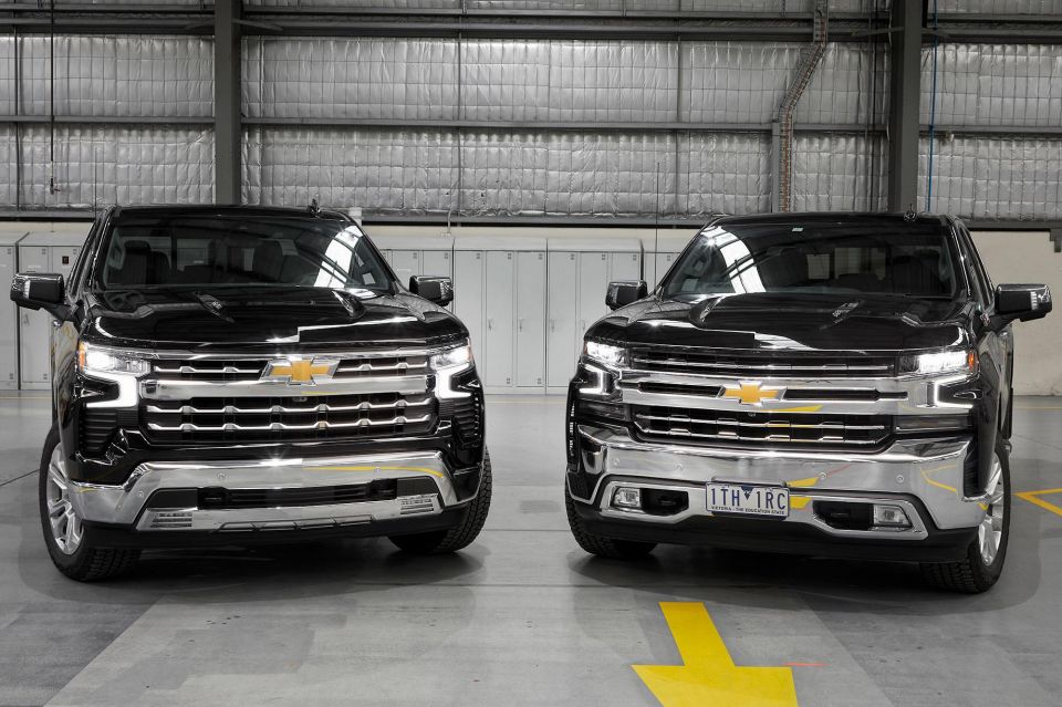 New v outgoing Silverado 1500